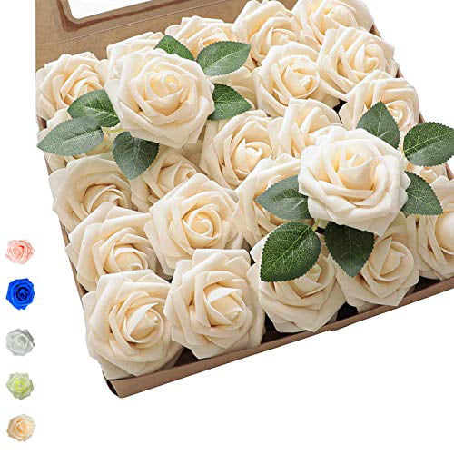 50Pcs Artificial Fake Roses Silk Flower Heads Wedding Party Home Garden Decor US